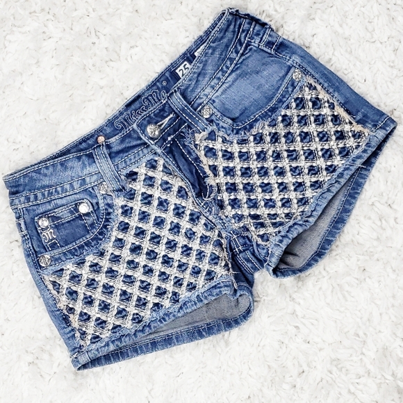Miss Me Pants - Miss Me Embellished Jean Short's.  Size 25.